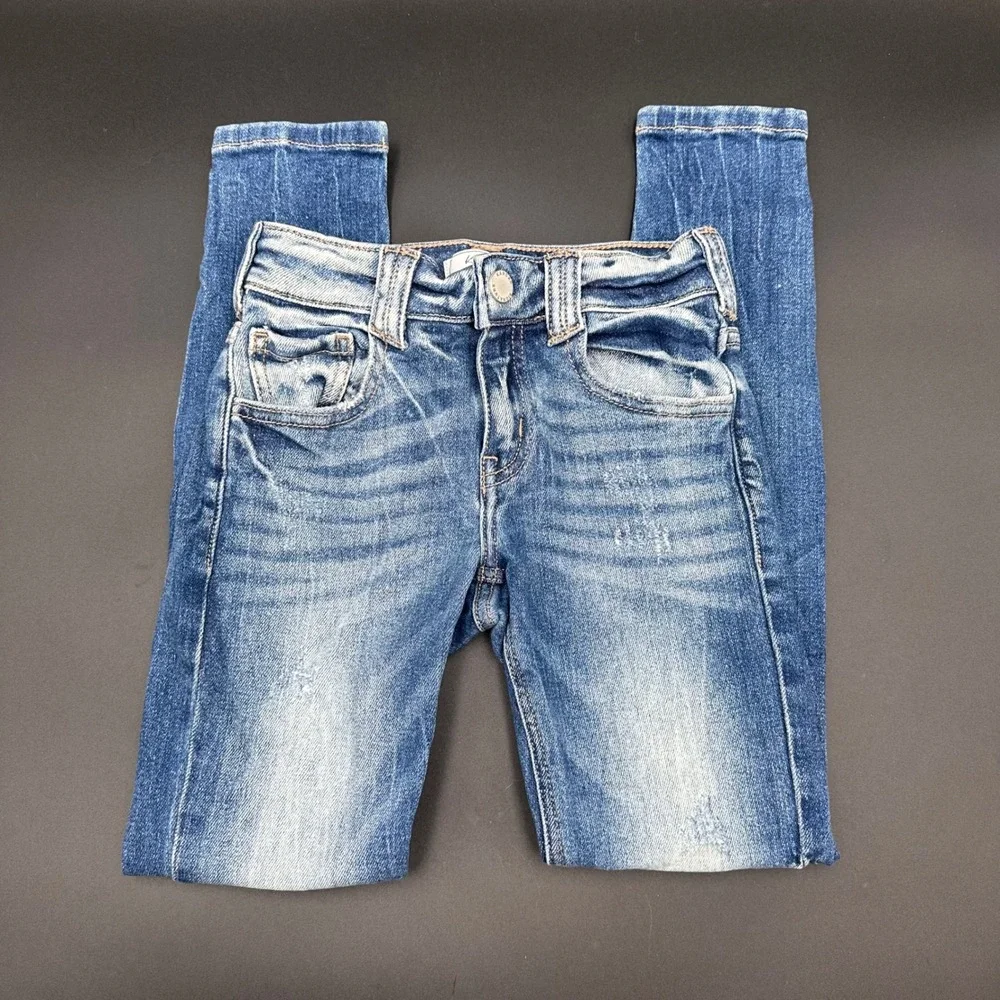 KanCan‎ Signature Kids Girls Mid-Rise Skinny Jeans Size 8 Distressed